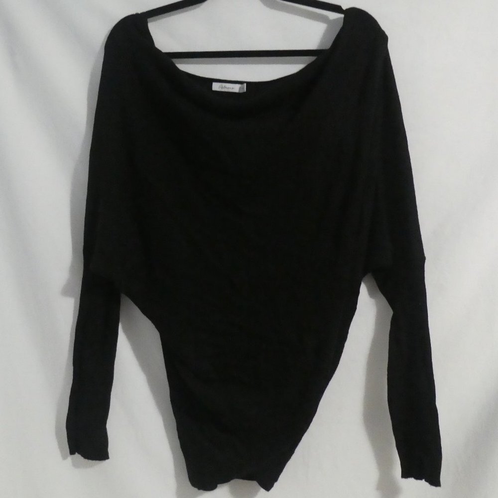 REITMANS | large | Sheer Black Knit Poncho / Shawl With Sleeves | GUC